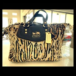 Coach Leopard Sequin Aubrey handbag